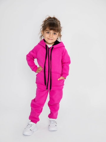 319-Ф. Костюм детский на молнии, фуксия, хлопок 65%, 35% ПЭ, 3-х нитка (начес) 98,104,110,116